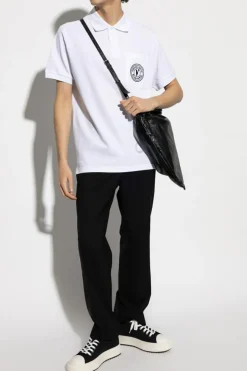 Versace Jeans Couture BIAŁY Polo z logo