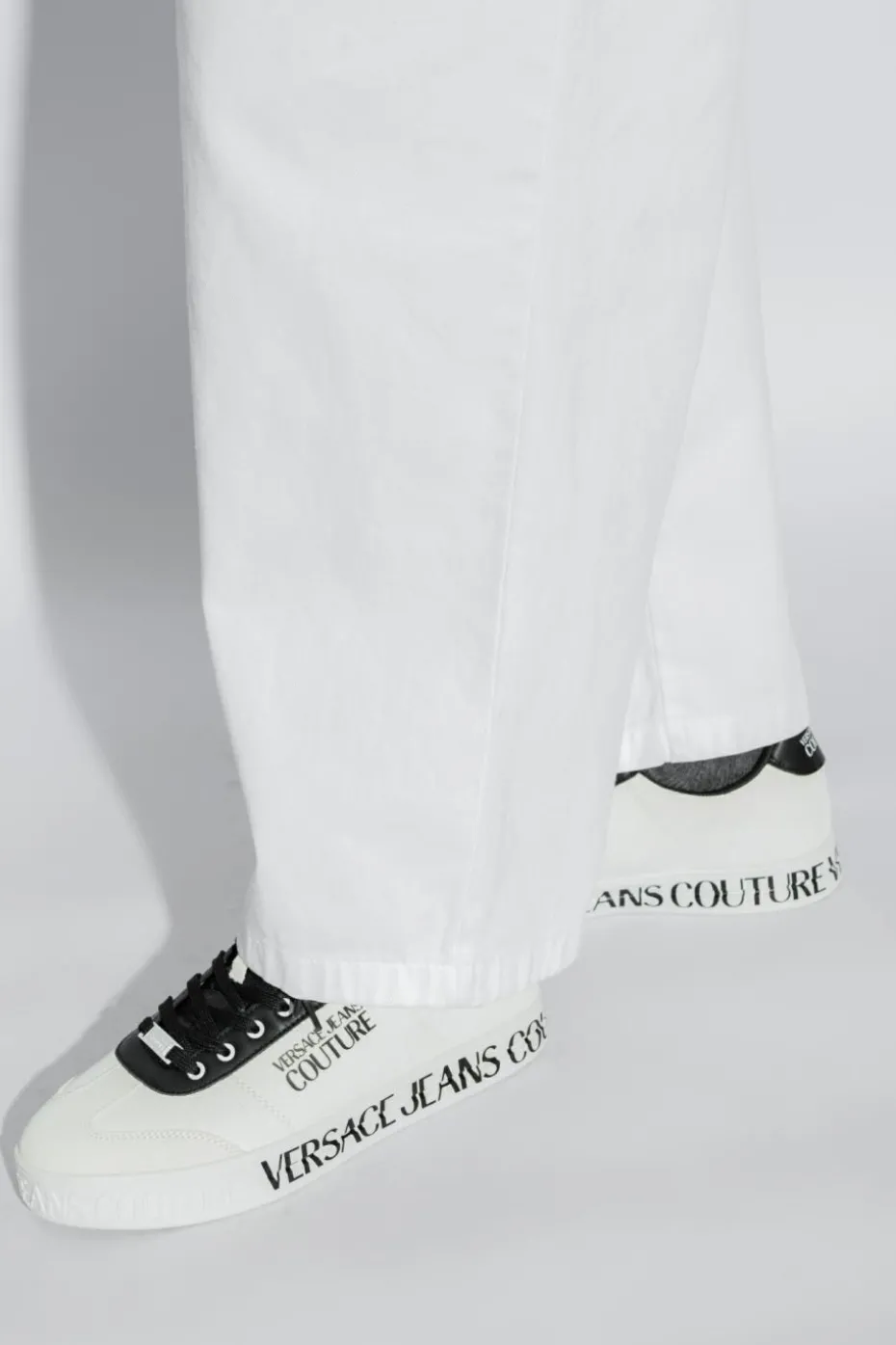 Versace Jeans Couture BIAŁY Buty sportowe z logo