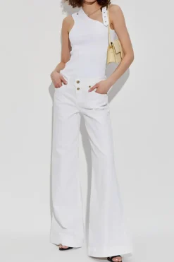 Versace Jeans Couture BIAŁY Jeansy z rozszerzanymi nogawkami