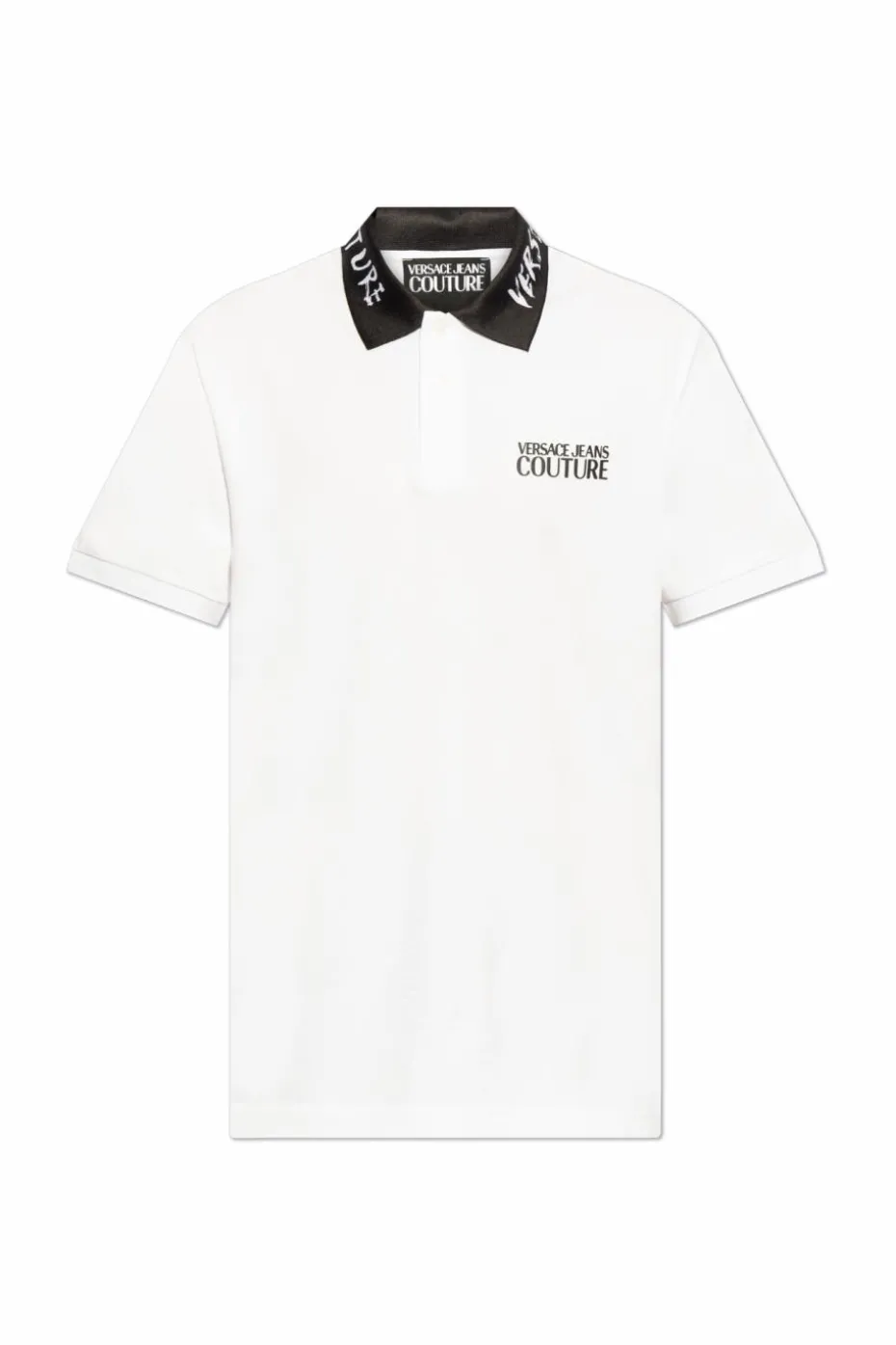 Versace Jeans Couture BIAŁY Polo z nadrukowanym logo