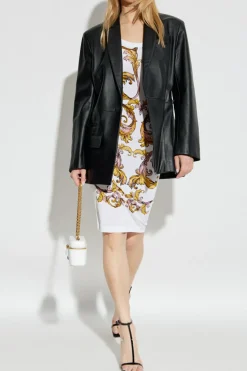 Versace Jeans Couture BIAŁY Sukienka z nadrukiem `Barocco`