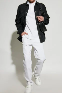 Versace Jeans Couture BIAŁY Polo z nadrukowanym logo