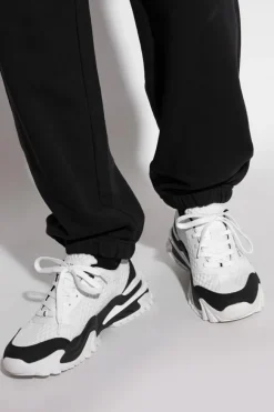 Versace Jeans Couture BIAŁY Buty sportowe z nadrukowanym logo