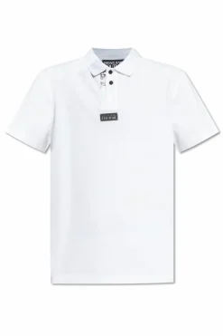 Versace Jeans Couture BIAŁY Polo z nadrukiem `Barocco`
