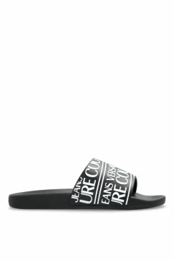 Versace Jeans Couture CZARNY Klapki z logo