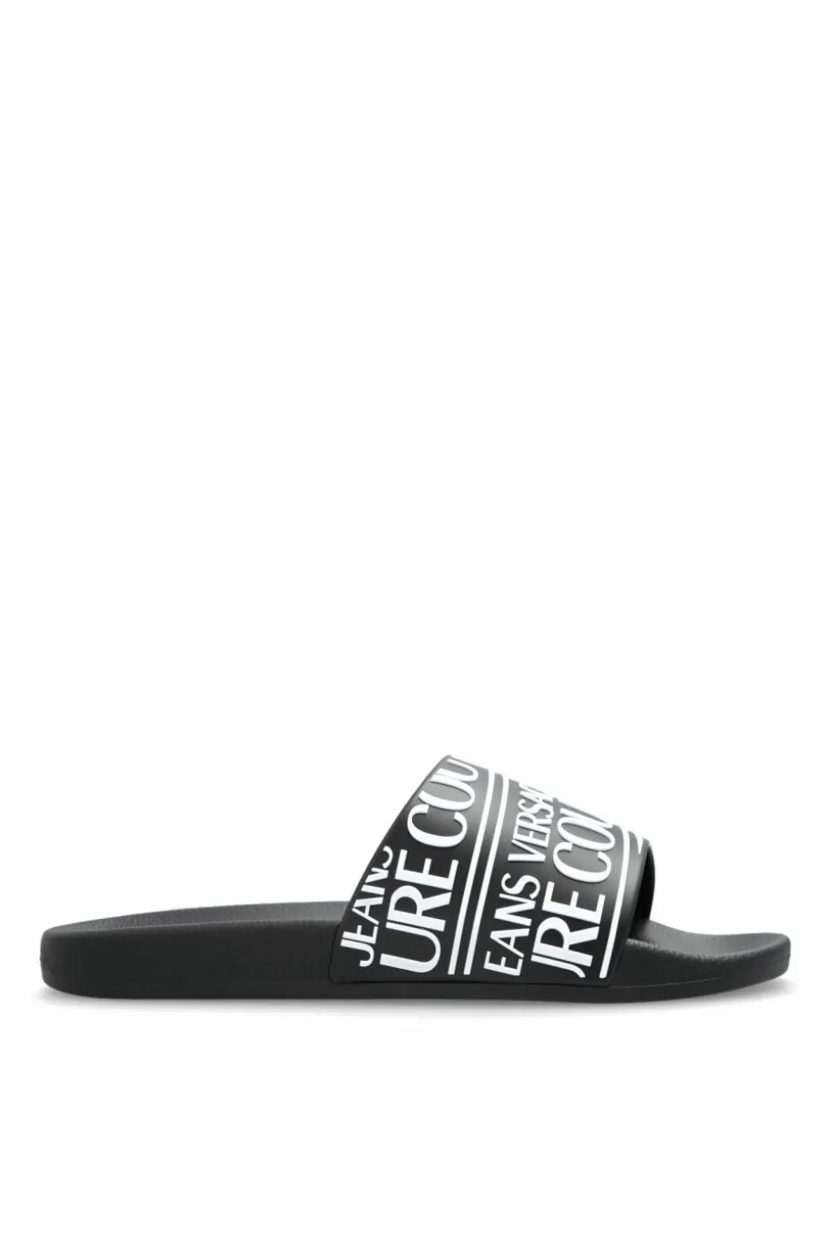 Versace Jeans Couture CZARNY Klapki z logo