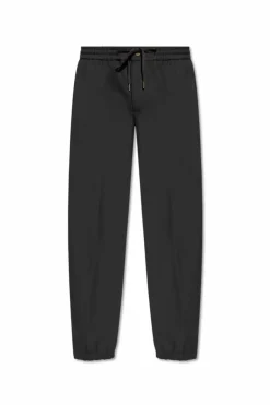 Versace Jeans Couture CZARNY Spodnie z aplikacją z logo
