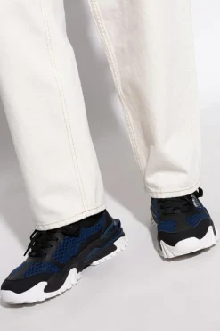 Versace Jeans Couture CZARNY Buty sportowe z nadrukowanym logo