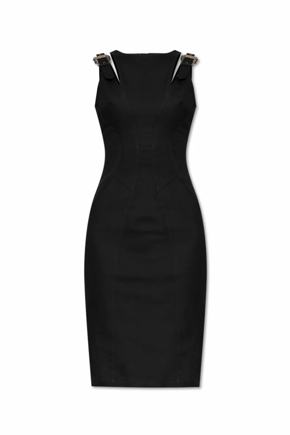 Versace Jeans Couture CZARNY Jeansowa sukienka o ołówkowym kroju