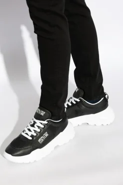 Versace Jeans Couture CZARNY Buty sportowe z nadrukowanym logo