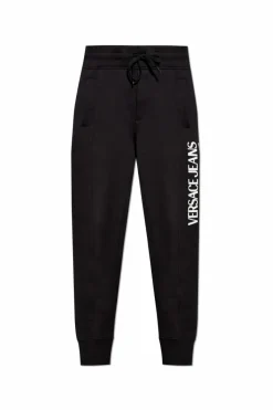 Versace Jeans Couture CZARNY Spodnie dresowe z logo
