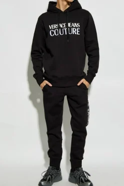 Versace Jeans Couture CZARNY Spodnie dresowe z logo