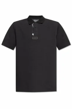 Versace Jeans Couture CZARNY Polo z nadrukiem `Barocco`