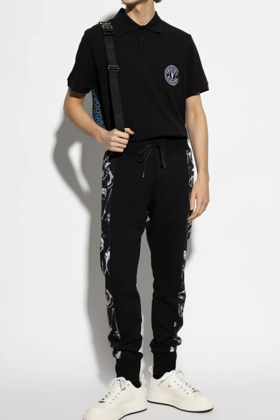 Versace Jeans Couture CZARNY Spodnie dresowe