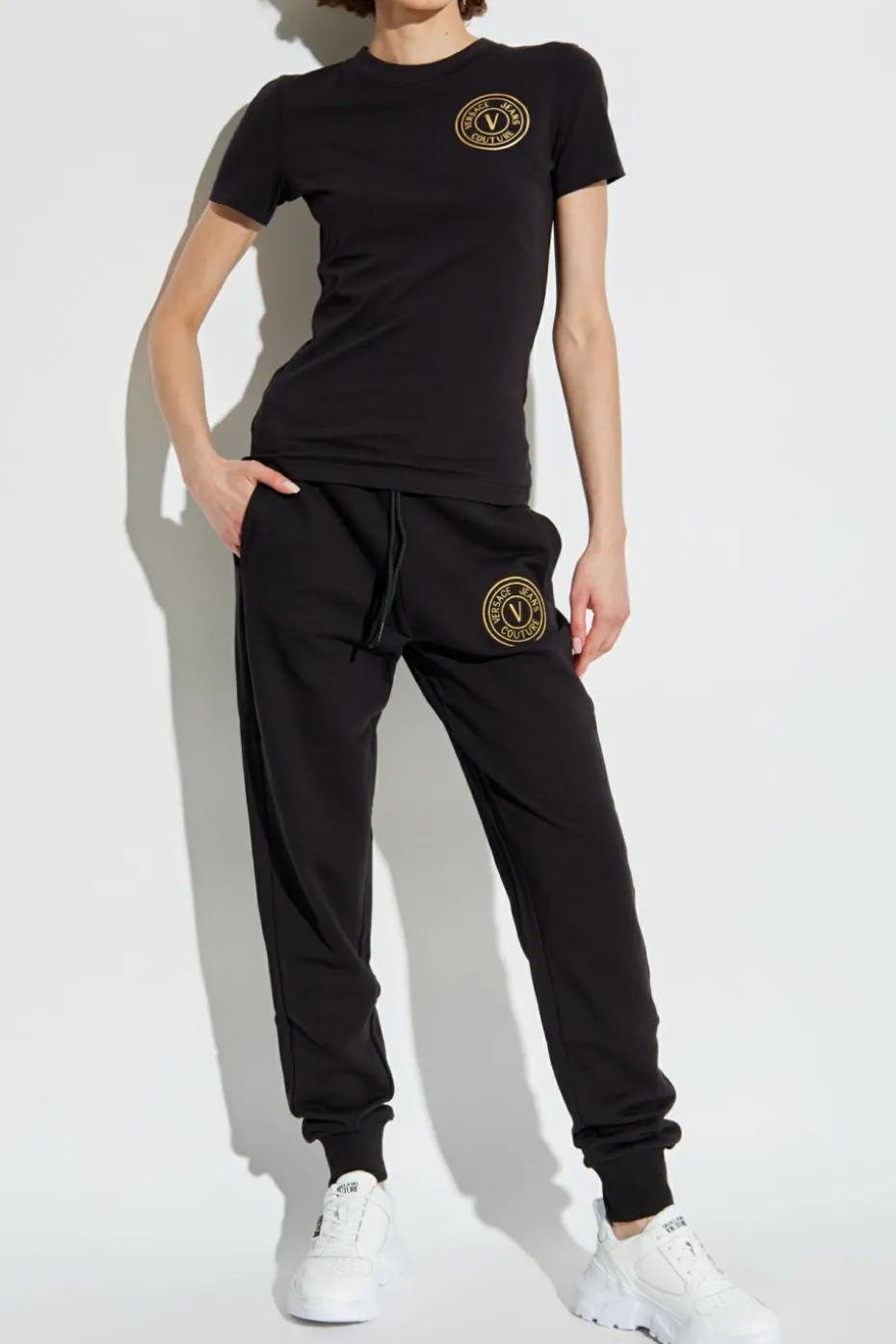 Versace Jeans Couture CZARNY Spodnie dresowe