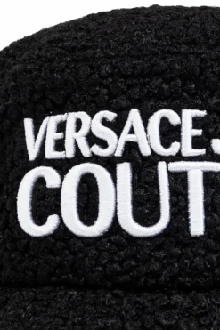 Versace Jeans Couture CZARNY Kapelusz z wyszytym logo