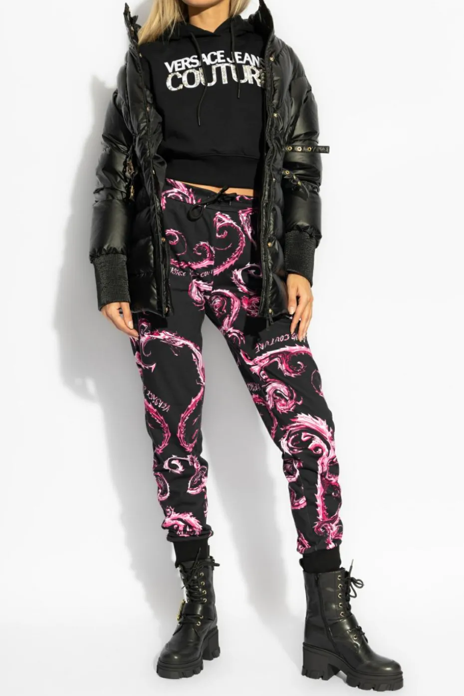 Versace Jeans Couture CZARNY Bluza z logo
