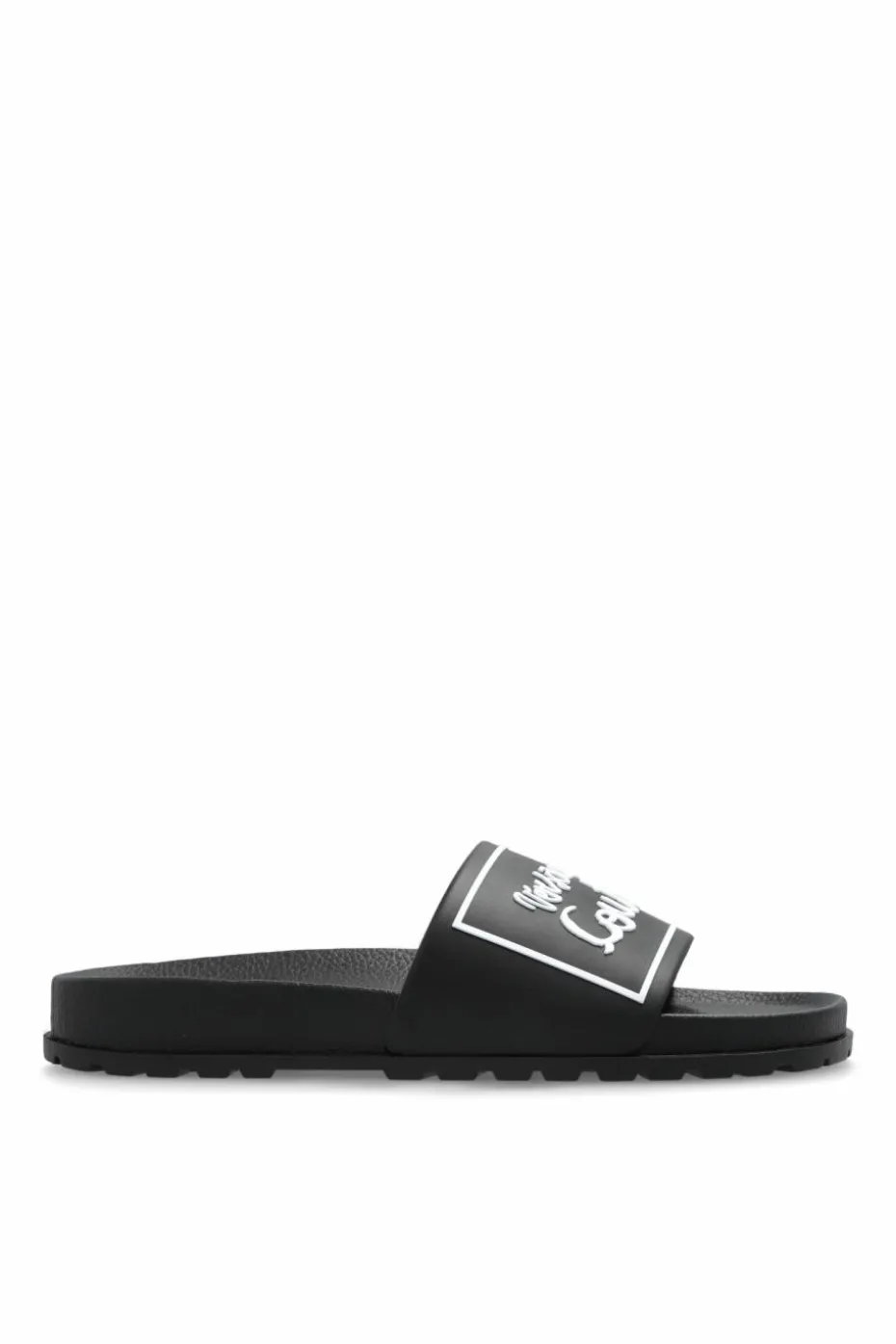 Versace Jeans Couture CZARNY Gumowe klapki z logo