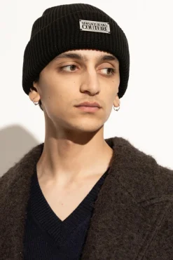 Versace Jeans Couture CZARNY Czapka z logo