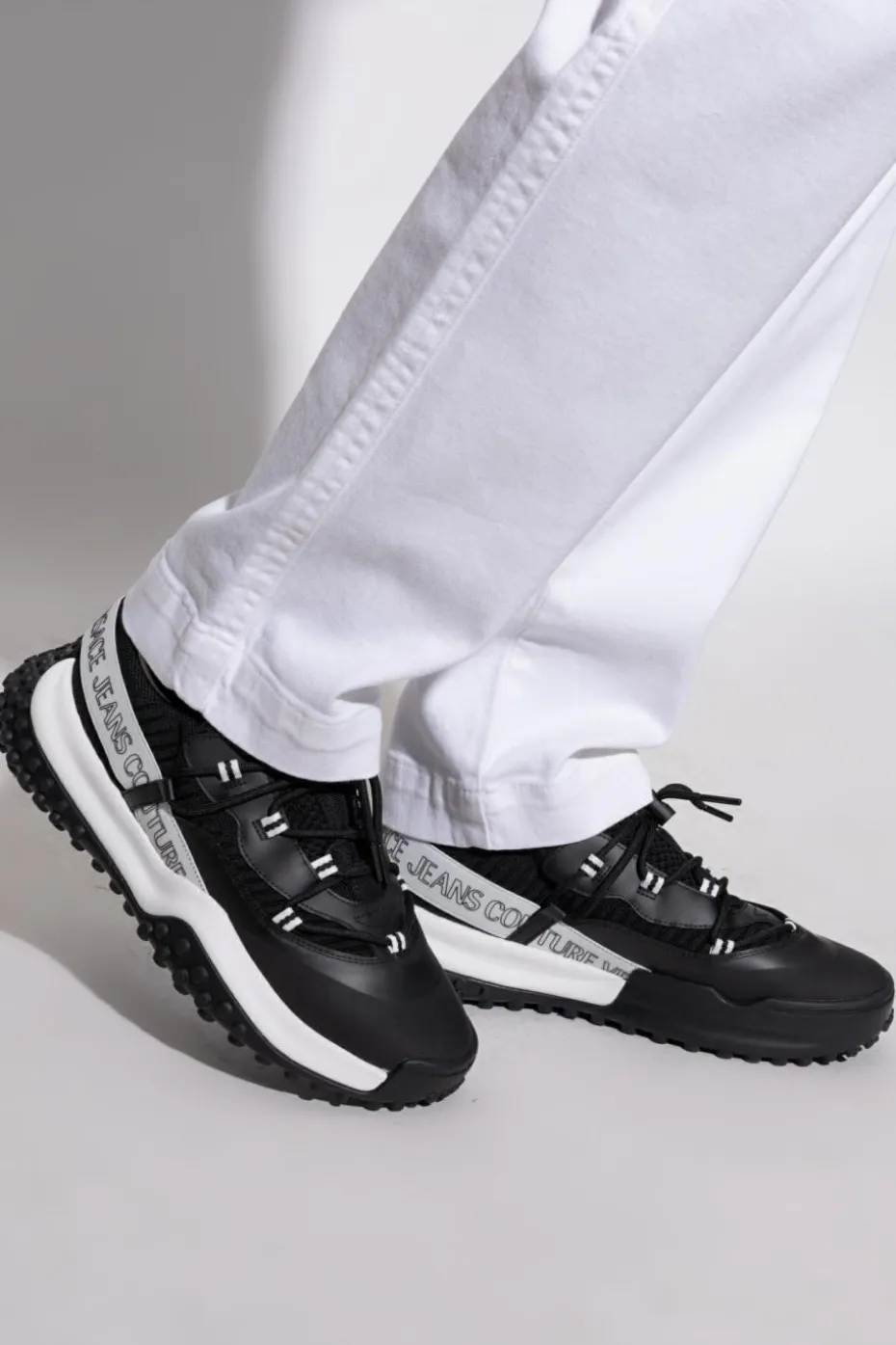 Versace Jeans Couture CZARNY Buty sportowe z logo