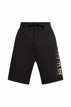 Versace Jeans Couture CZARNY Szorty z nadrukowanym logo