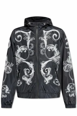 Versace Jeans Couture CZARNY Kurtka z kapturem