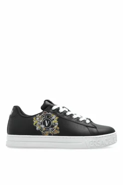 Versace Jeans Couture CZARNY Buty sportowe z nadrukowanym logo
