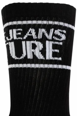 Versace Jeans Couture CZARNY Bawełniane skarpety z logo