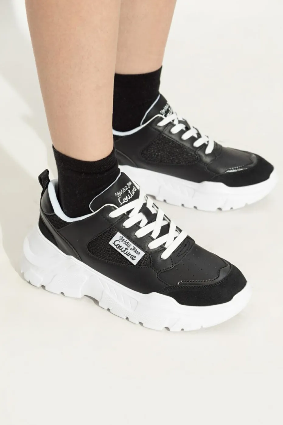 Versace Jeans Couture CZARNY Buty sportowe z logo