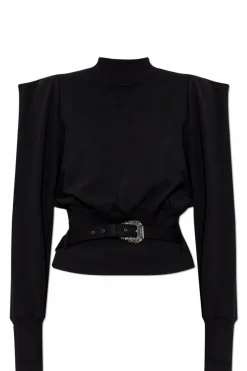 Versace Jeans Couture CZARNY Bluza z paskiem
