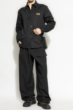 Versace Jeans Couture CZARNY Koszula z aplikacją z logo
