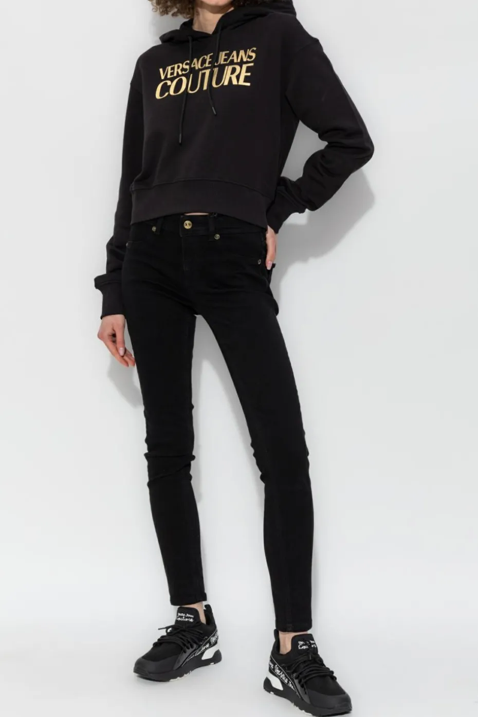 Versace Jeans Couture CZARNY Jeansy typu `skinny`