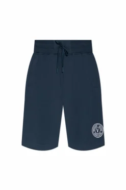 Versace Jeans Couture GRANATOWY Szorty z wyszytym logo