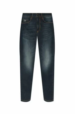 Versace Jeans Couture GRANATOWY Jeansy ze zwężanymi nogawkami