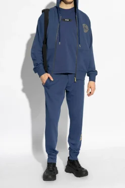 Versace Jeans Couture GRANATOWY Bluza zapinana na zamek