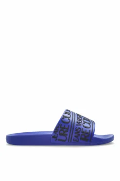 Versace Jeans Couture GRANATOWY Klapki z logo