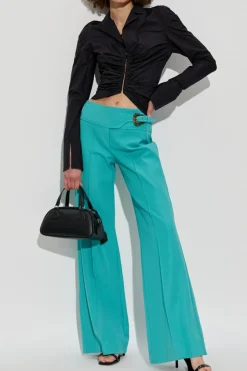 Versace Jeans Couture NIEBIESKI Spodnie z przeszyciem na nogawkach