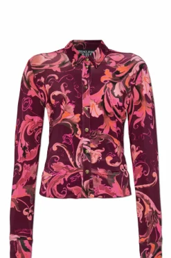 Versace Jeans Couture RÓŻOWY Koszula z nadrukiem `Barocco`