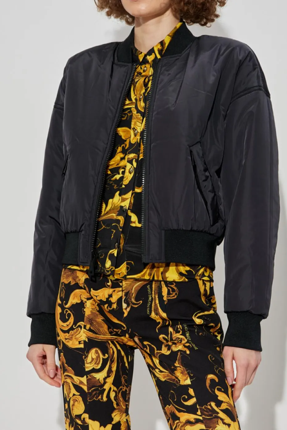 Versace Jeans Couture ŻÓŁTY Dwustronna kurtka typu `bomber`