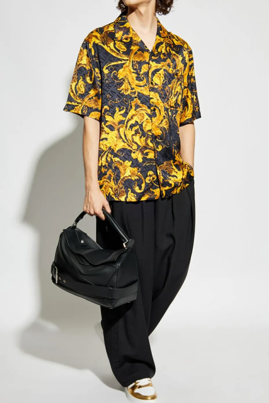 Versace Jeans Couture ŻÓŁTY Koszula ze wzorem