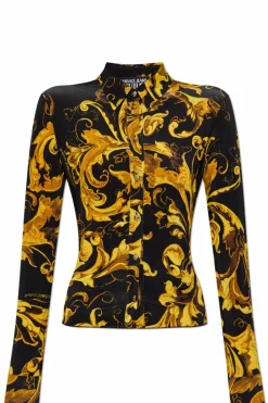 Versace Jeans Couture ŻÓŁTY Koszula z nadrukiem `Barocco`