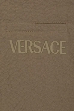 Versace Kids beżowy Szorty z wysokim stanem