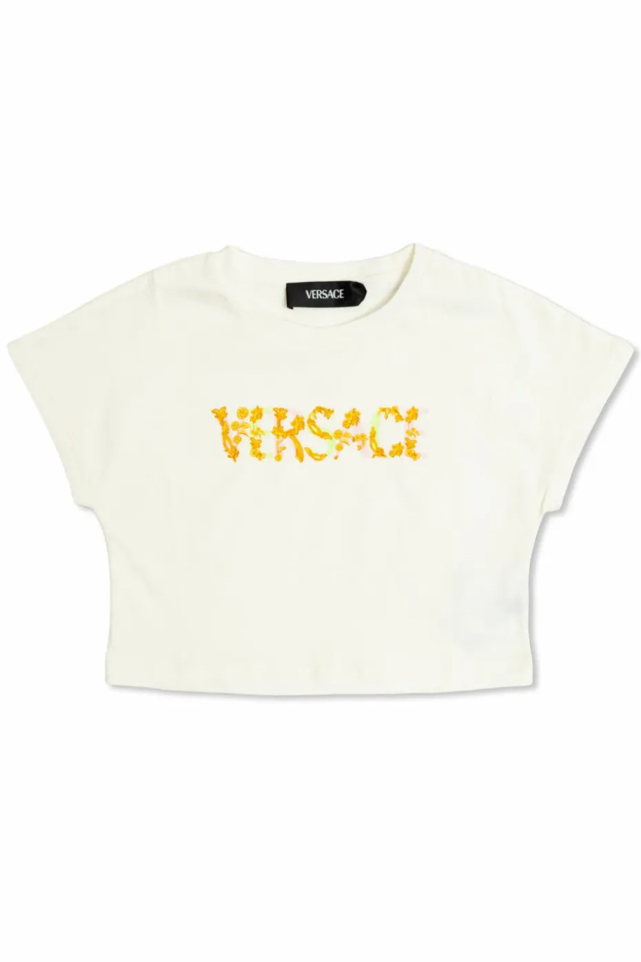 Versace Kids BIAŁY T-shirt z logo