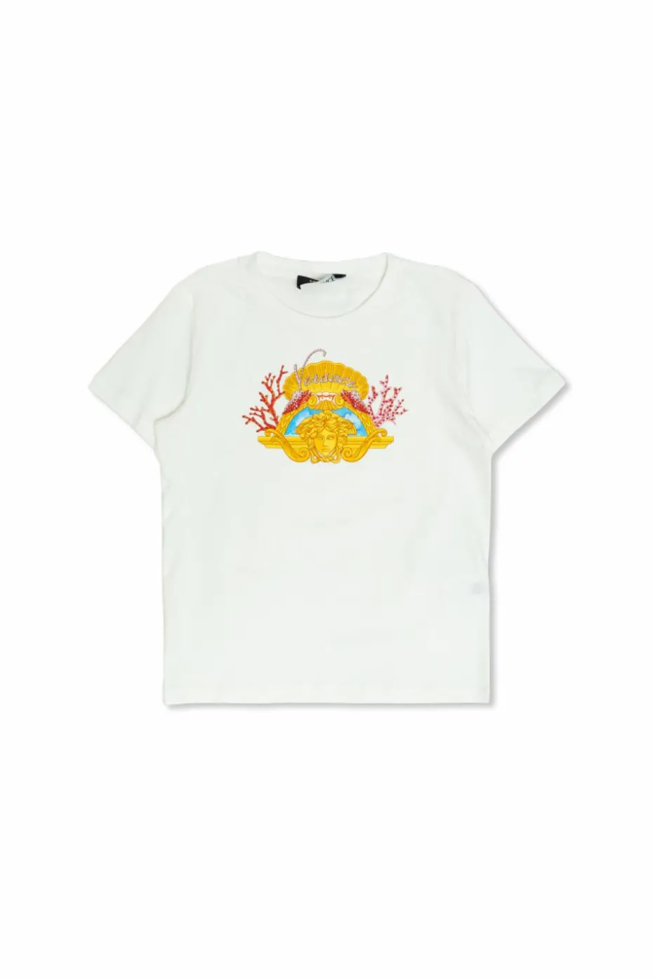Versace Kids BIAŁY T-shirt z nadrukiem