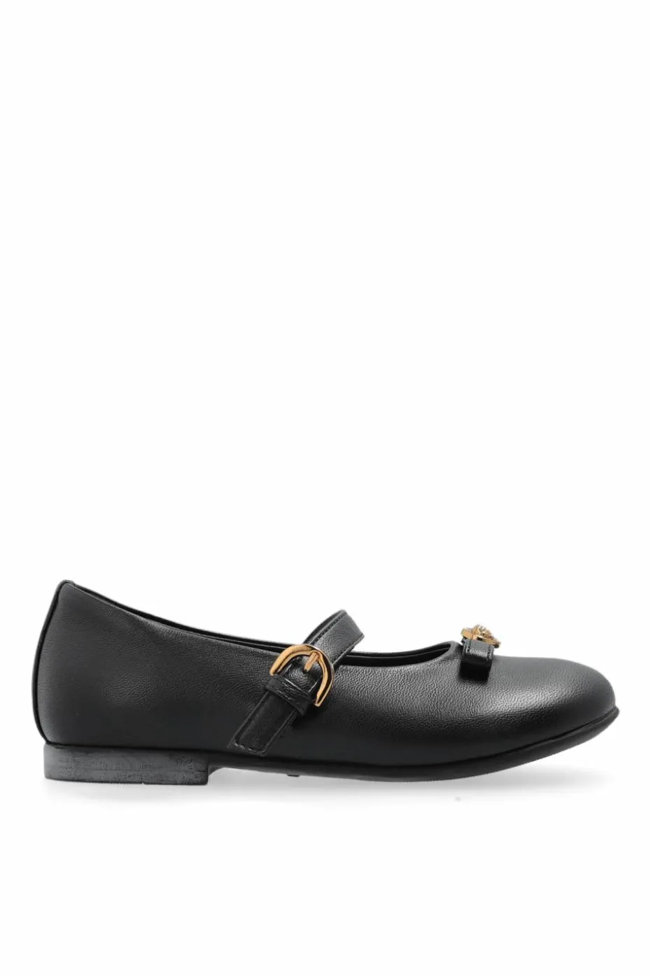 Versace Kids CZARNY Skórzane baleriny