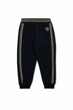 Versace Kids GRANATOWY Dresowe spodnie z lampasami