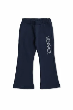 Versace Kids GRANATOWY Spodnie z logo