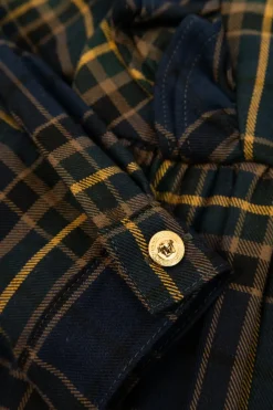 Versace Kids GRANATOWY Sukienka ze wzorem w kratę