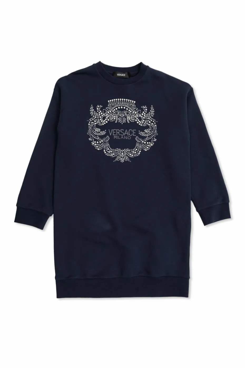 Versace Kids GRANATOWY Sukienka z logo