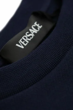 Versace Kids GRANATOWY Sukienka z logo